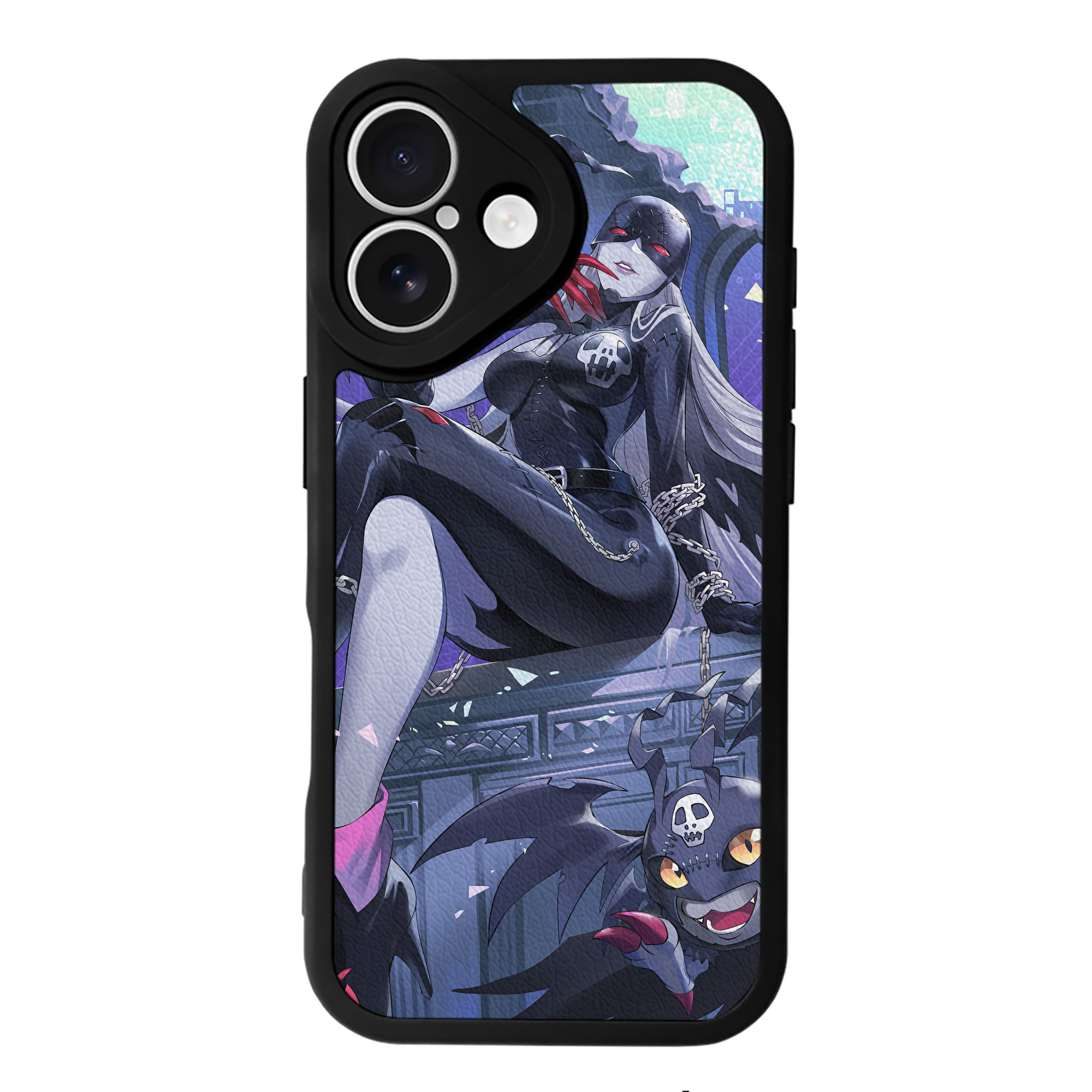 （画像用） Digimon デジタルモンスター/デジモン 【iPhone 16シリーズ対応】シリコンスマホケース（レザー調） 材質：シリコン